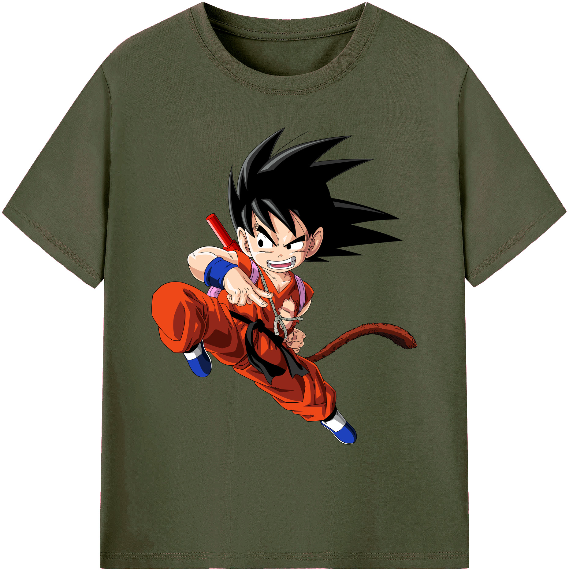 （画像用） ドラゴンボール 孫悟空（そん ごくう）Son Goku カカロット DRAGON BALL Kakarotto 綿100％ メンズ半袖Tシャツ｜肌触りやわらか＆通気性